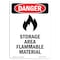 Signmission Safety Sign, OSHA Danger, 18" Height, Storage Area Flammable, Portrait OS-DS-D-1218-V-1583 - alternate 1